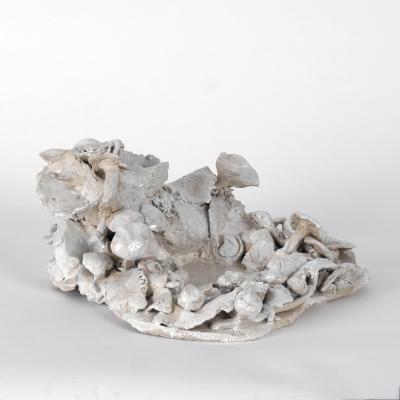 Catherine Blanc UNDERGROWTH White glazed stoneware centerpiece