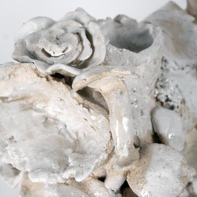 Catherine Blanc UNDERGROWTH White glazed stoneware centerpiece