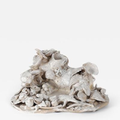 Catherine Blanc UNDERGROWTH White glazed stoneware centerpiece