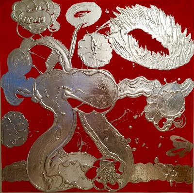 Catherine Howe Silver Painting Luminous Opera 5 