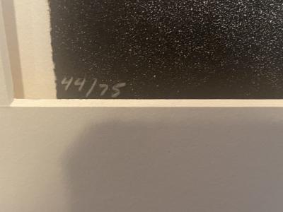 Catherine Murphy STILL LIFE WITH VIEW OF HOBOKEN AND MANHATTAN LITHOGRAPH BY CATHERINE MURPHY