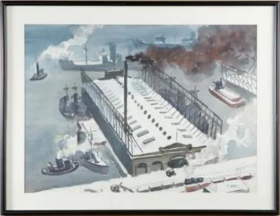 Cecil Crosley Bell STATEN ISLAND HARBOR 1943