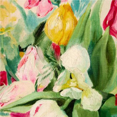 Cecil Kennedy Floral Still Life with Blue and White Vase by Cecil Kennedy