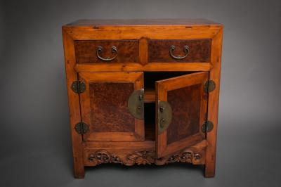 Cedar and Burl Wood Cabinet