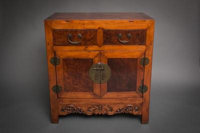 Cedar and Burl Wood Cabinet