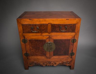 Cedar and Burl Wood Cabinet
