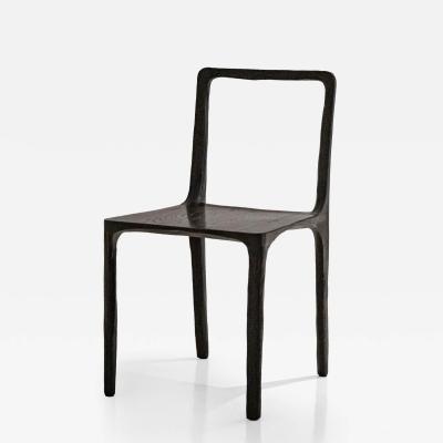 Cedric Breisacher French Contemporary Charred Oak Side Chairs