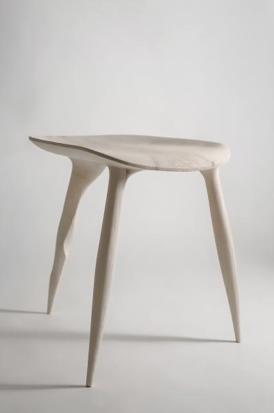 Cedric Breisacher French Contemporary Hand Sculpted Wooden Stool