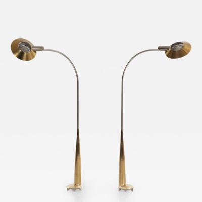 Cedric Hartman Cedric Hartman Low Profile Floor Lamps Solid Brass 1978