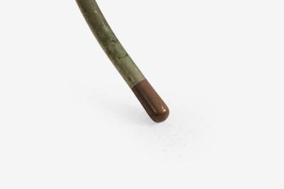 Cedric Hartman Cedric Hartman Model AE Side Table in Brass Bronze and Travertine 1973