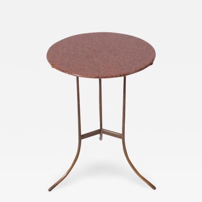 Cedric Hartman Classic side table from Cedric Hartman red granite top