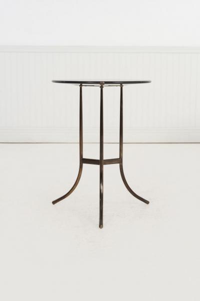 Cedric Hartman Set of Three Cedric Hartman Bronze Black Granite Side Tables 1970s