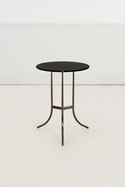 Cedric Hartman Set of Three Cedric Hartman Bronze Black Granite Side Tables 1970s