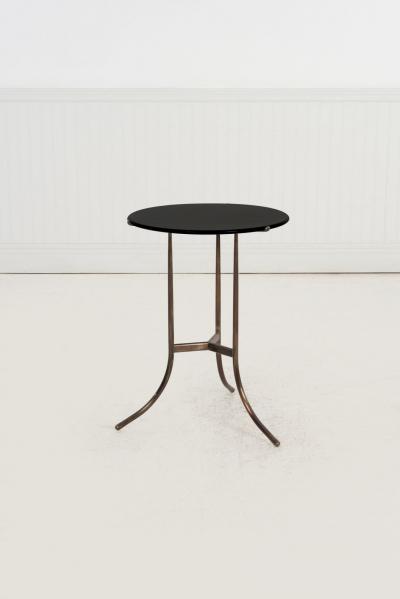 Cedric Hartman Set of Three Cedric Hartman Bronze Black Granite Side Tables 1970s
