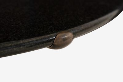 Cedric Hartman Set of Three Cedric Hartman Bronze Black Granite Side Tables 1970s