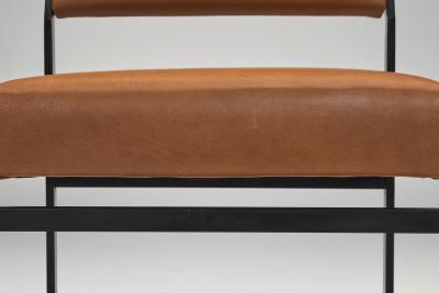 Cees Braakman Leather and Metal Armchair by Cees Braakman for Pastoe the Netherlands 1960s