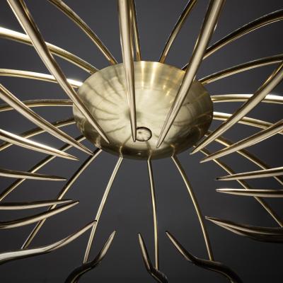 Ceiling Chandelier by Oscar Torlasco for Lumi Italy 1950s