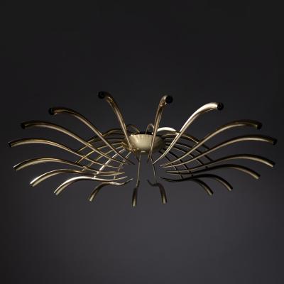 Ceiling Chandelier by Oscar Torlasco for Lumi Italy 1950s