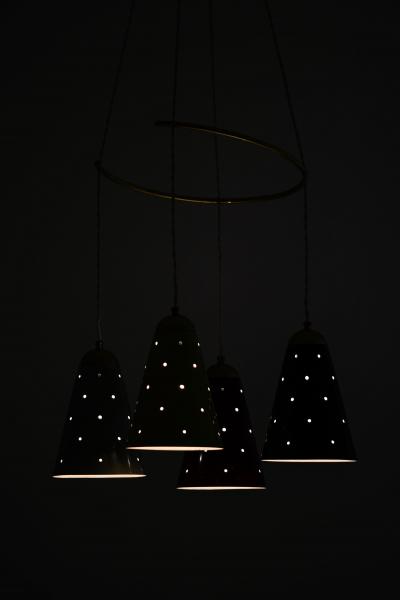 Ceiling Lamp with Four Conical Shades 1960s