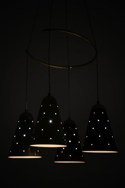 Ceiling Lamp with Four Conical Shades 1960s