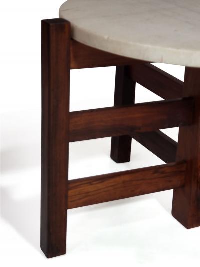 Celina Decora es Brazilian Rosewood Side Table With Marbel Top