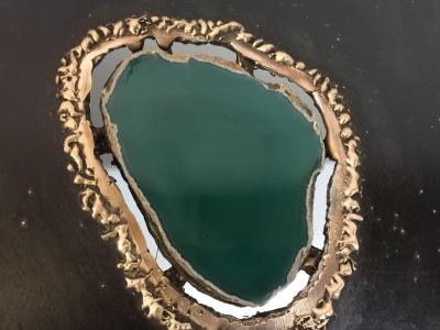 Cenotes an Original Custom Designed Cocktail Table with Agate Elements