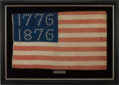 Centennial Celebration 1776 1876 American Flag Banner