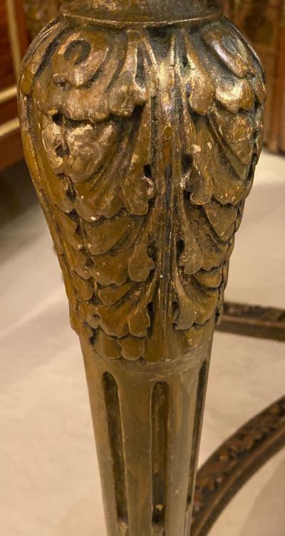 Center Table or Console Louis XVI Jansen Style Stunning Marble Top Gilt Base