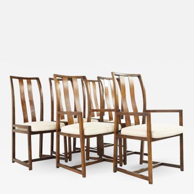 Century Furniture Mid Century Burlwood Dining Chairs Set of 6