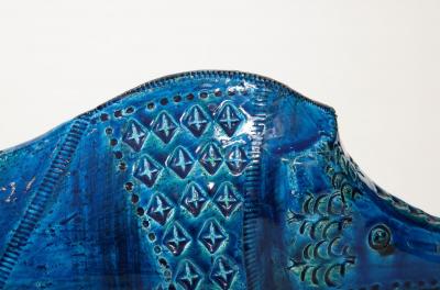 Ceramic Boar by Aldo Londi for Bitossi in Rimini blue Italy ca 1960