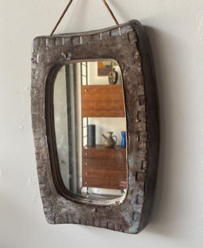 Ceramic Mirror France 1960s