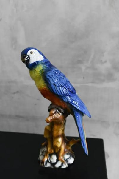 Ceramic Parrot by Ceramiche Boxer Bassano Del Grappa