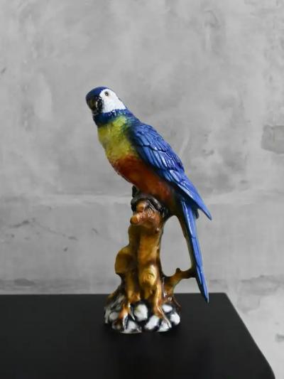 Ceramic Parrot by Ceramiche Boxer Bassano Del Grappa