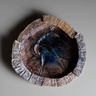 Ceramic Plate attributed to Fiorese Amedeo born 1939 Italy 1970s