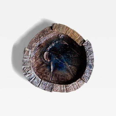 Ceramic Plate attributed to Fiorese Amedeo born 1939 Italy 1970s