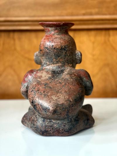 Ceramic Pre Columbian Colima Hunchback Figure Vessel
