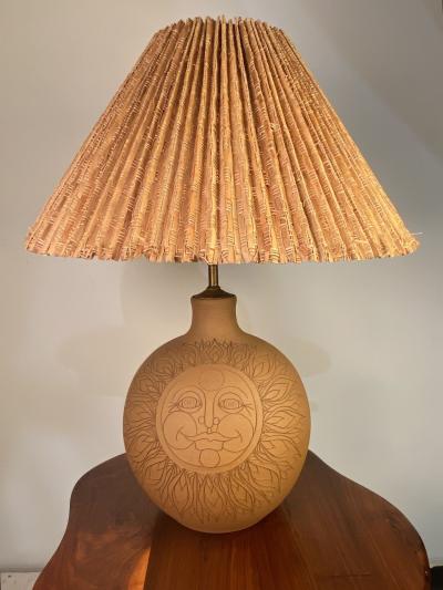Ceramic Sun Lamp by Larry Terry Brown