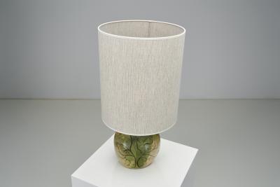Ceramic Table Lamp with Illustrative Details Europe ca 1960s