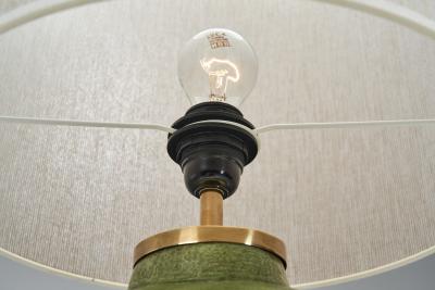 Ceramic Table Lamp with Illustrative Details Europe ca 1960s