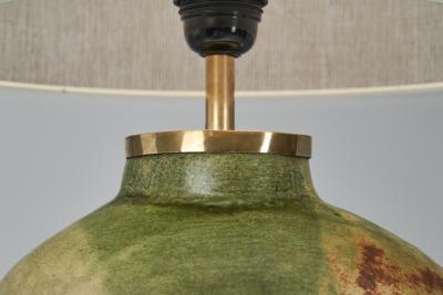 Ceramic Table Lamp with Illustrative Details Europe ca 1960s