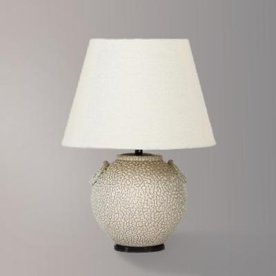 Ceramic lamp with vermiculated glaze