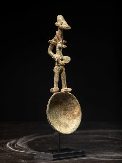 Ceremonial Ladle topped with a female figure Senufo People ivory Coast