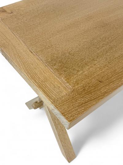 Cerused Oak Table with X Form Legs