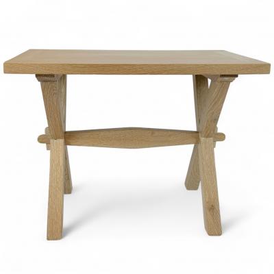 Cerused Oak Table with X Form Legs