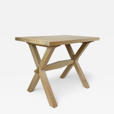 Cerused Oak Table with X Form Legs