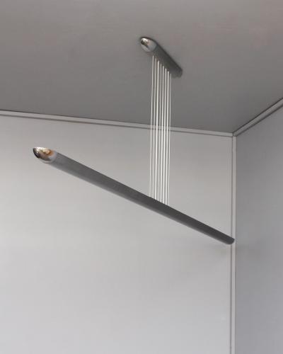 Cesar Putzeys Fine French 1960s Aluminum Chandeliers by Cesar Putzeys