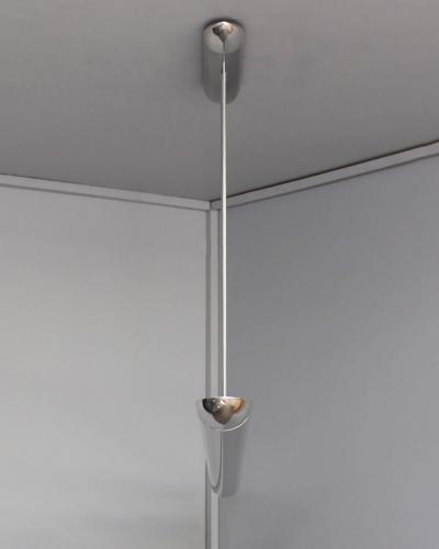 Cesar Putzeys Fine French 1960s Aluminum Chandeliers by Cesar Putzeys