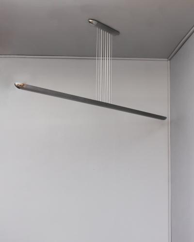 Cesar Putzeys Fine French 1960s Aluminum Chandeliers by Cesar Putzeys