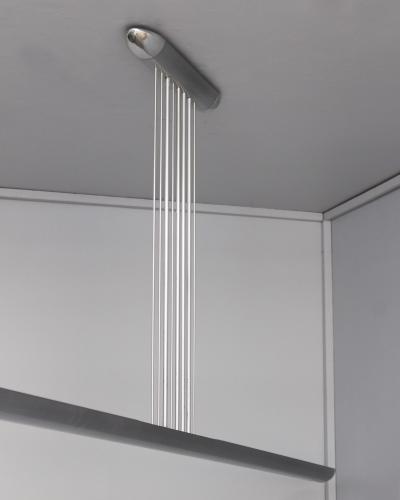 Cesar Putzeys Fine French 1960s Aluminum Chandeliers by Cesar Putzeys