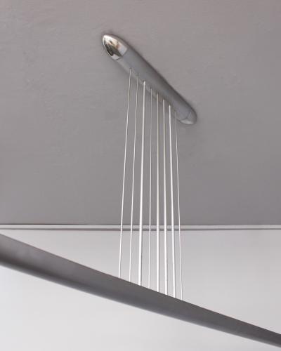 Cesar Putzeys Fine French 1960s Aluminum Chandeliers by Cesar Putzeys